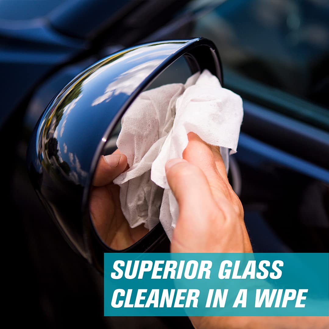 Invisible Glass 90166-3Pk Large Glass Cleaning Wipes For Streak-Free Windows, Mirrors, And Glass, Lint-Free, Ammonia-Free, Tint-