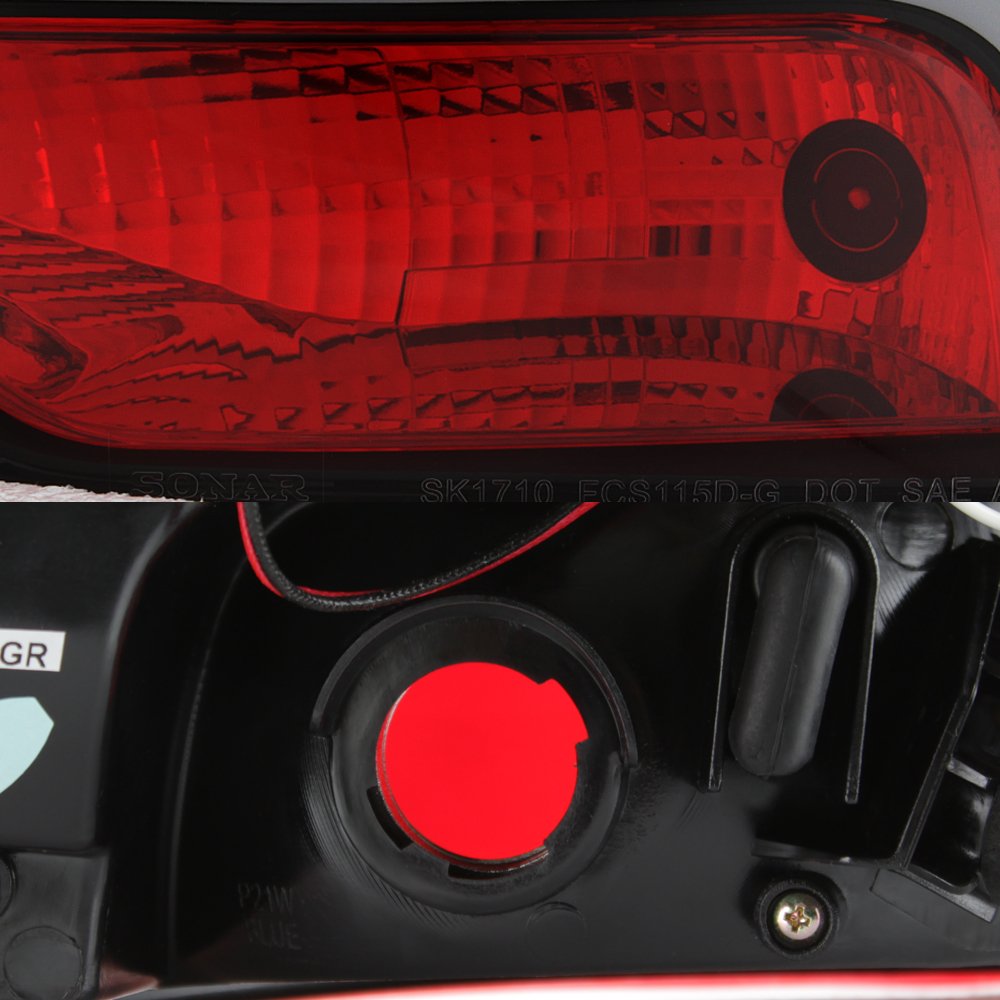 AKKON LED Tube Tail Lights for 2012-2014 Ford Focus Hatchback - Black Smoke, Sequential, Left + Right