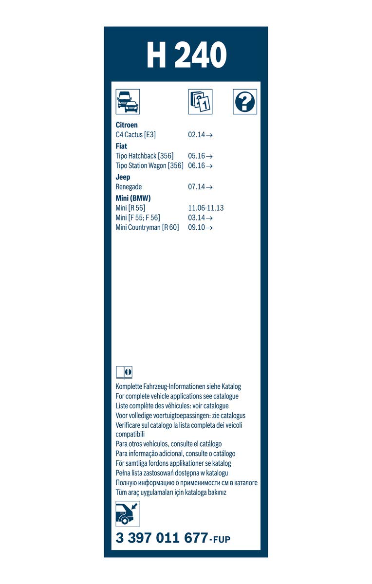Bosch Wiper Blade 9 Inch - H240