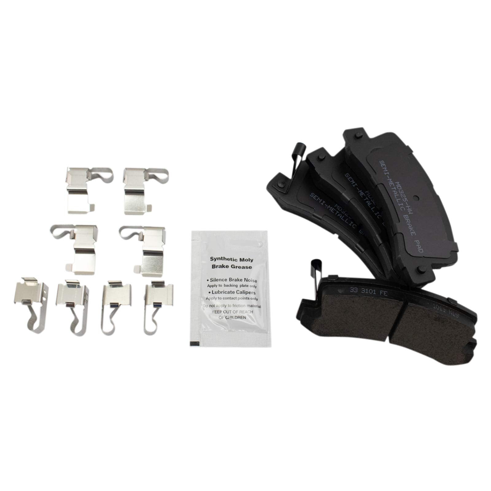 Trq Rear Brake Pad & Rotor Kit Brake Pads Brake Rotor Semi-Metallic Compatible With 1997-1999 Lexus Es300 1992-1999 Toyota Camry