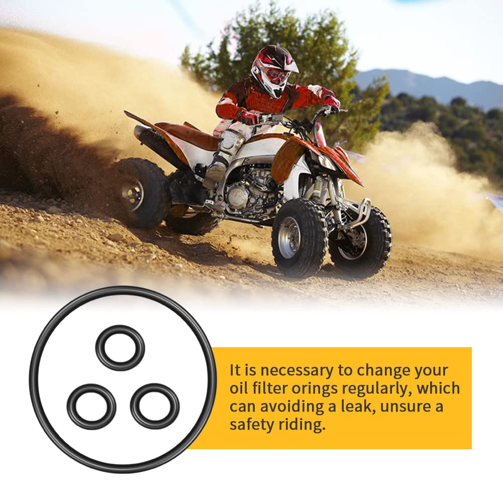 Autovic Oil Filter Cover O-Rings Gasket Seals Repalces For 93210-07135-00 932102575500 Compatible With Yamaha Yz400 Yfz450 Yfz45