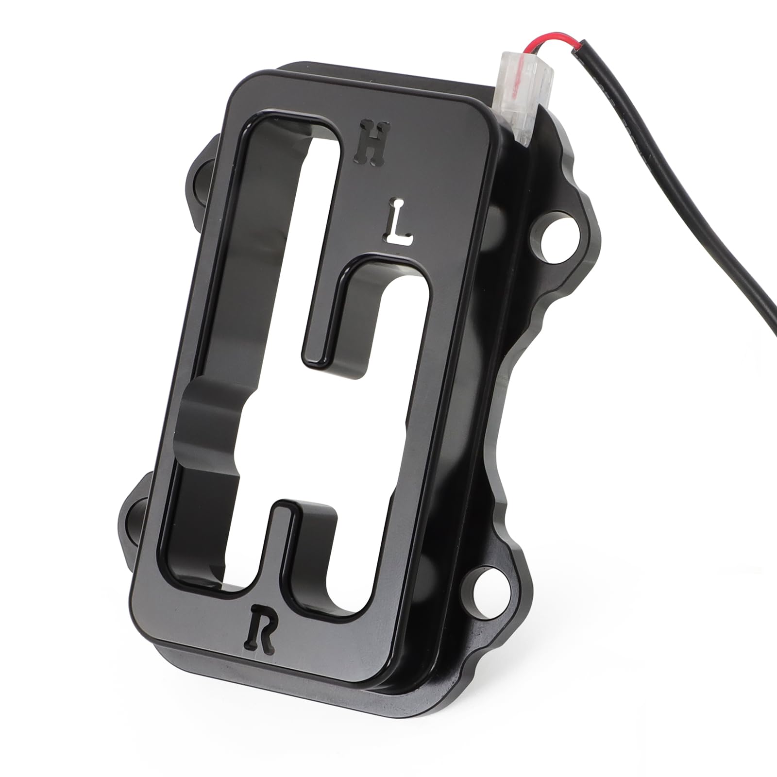 Motoparty Shift Gate Kit for Kawasaki KRX 1000, Heavy Duty Aluminum, Black Anodized with Green LED Backlighting