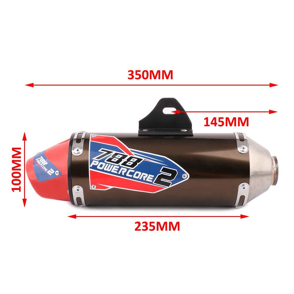 JFG RACING Full Slip On Exhaust Muffler System for CRF230F (2003-2013) - Titanium