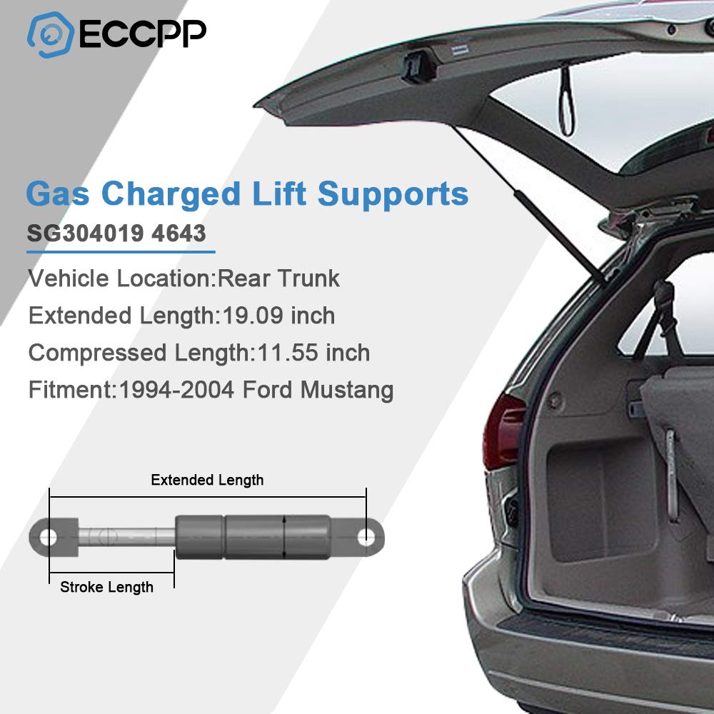 Trunk Lid Lift Supports,ECCPP Rear Trunk Lift Support Struts Gas Springs for Ford for Mustang 1994-2004,for Panoz Esperante 2000