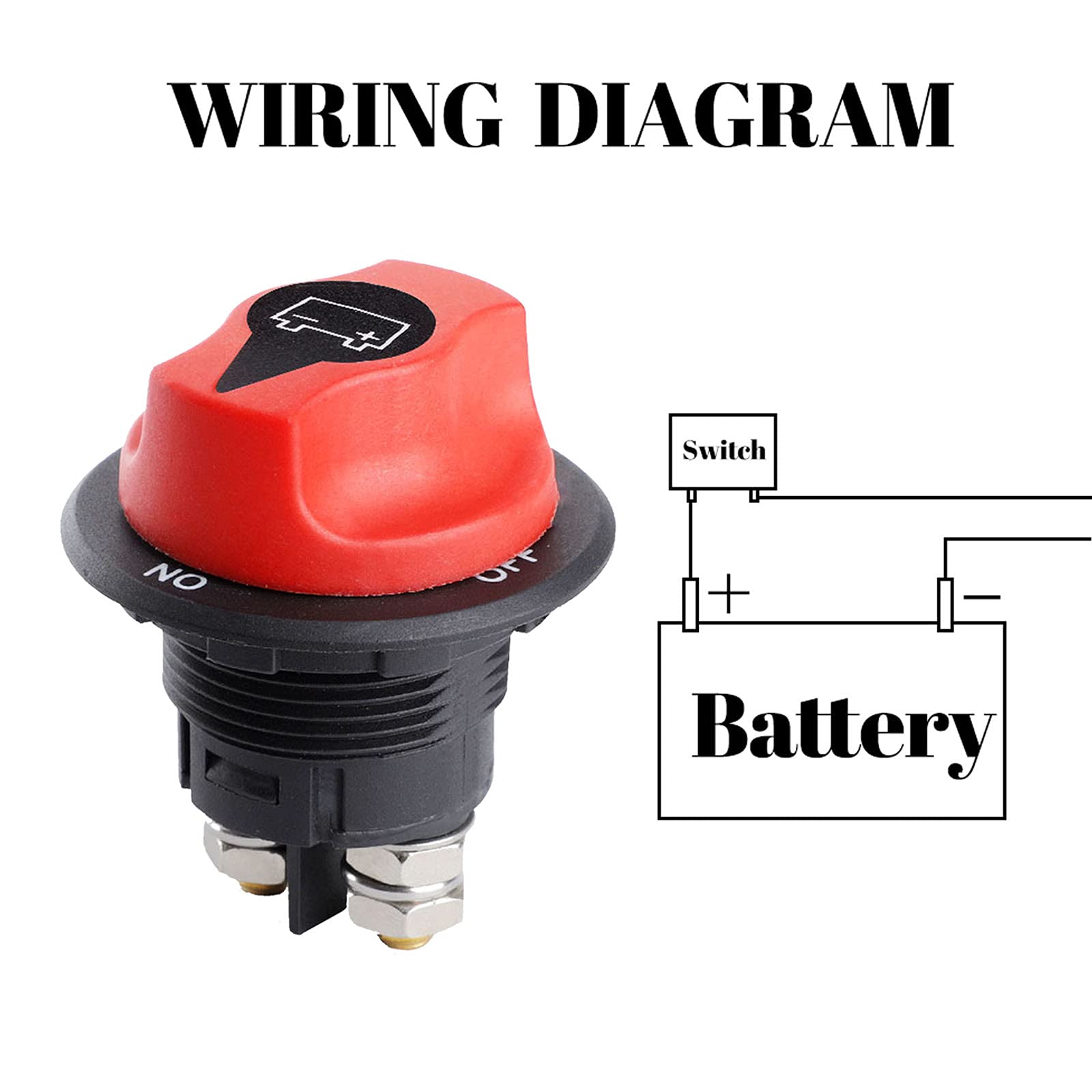 Battery Disconnect Switch 12-48 V Battery Master Cut Shut Off Isolator Switch Max. 32V DC 100A Cont 150A INT ON-Off Power Batter