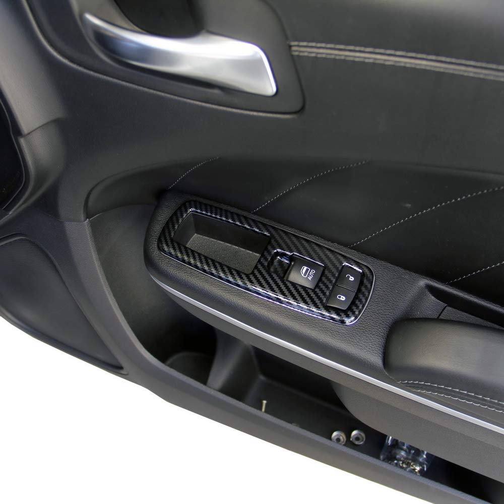Carbon Fiber Window Lift Trim Switch Panel Cover Trim for Dodge Charger 2011+/ Chrysler 300 2015-2021