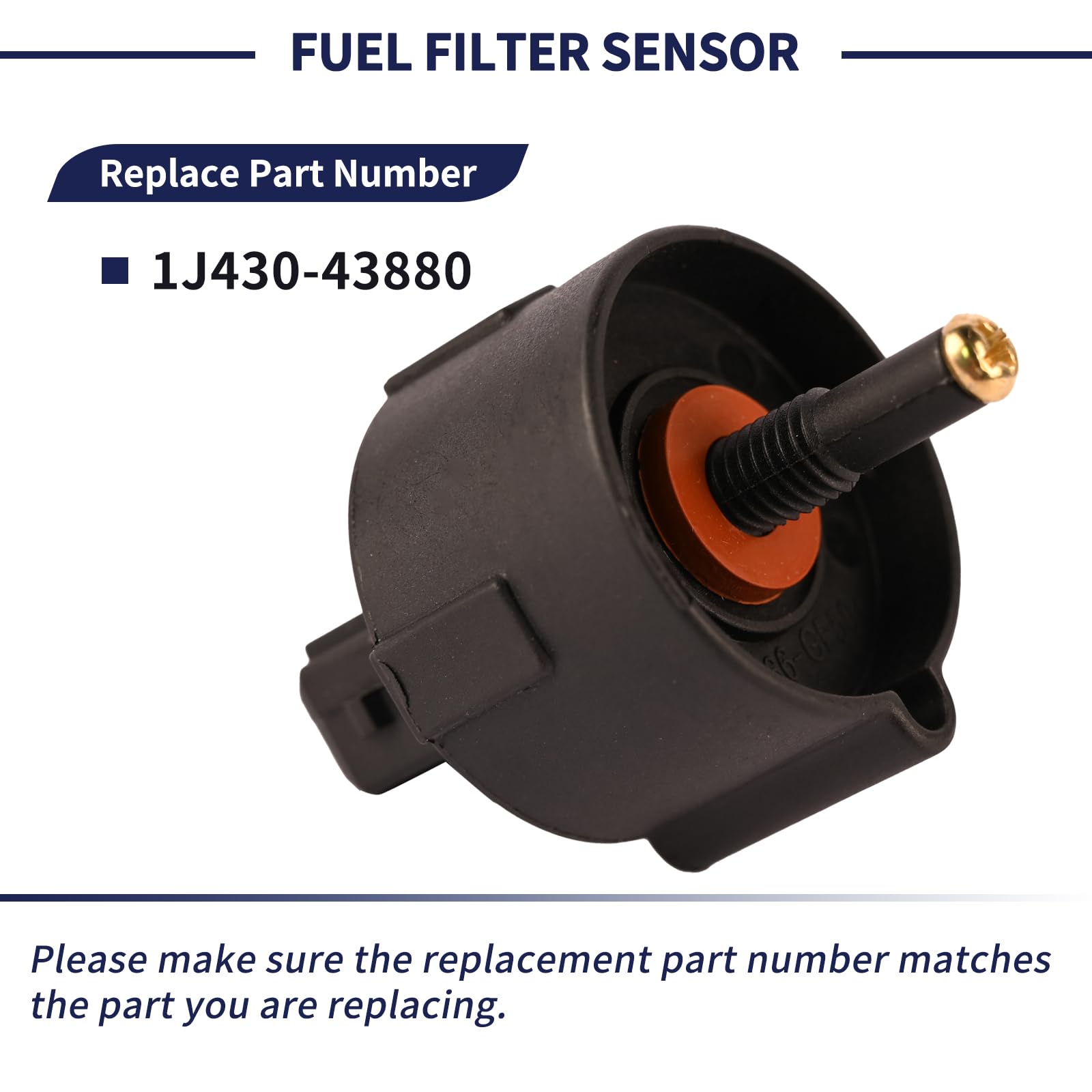 Magimaker 1J430-43880 Fuel Filter Sensor Tractor Switch Assembly Compatible with Kubota V1803 V2403 V3307 V3800 Engine