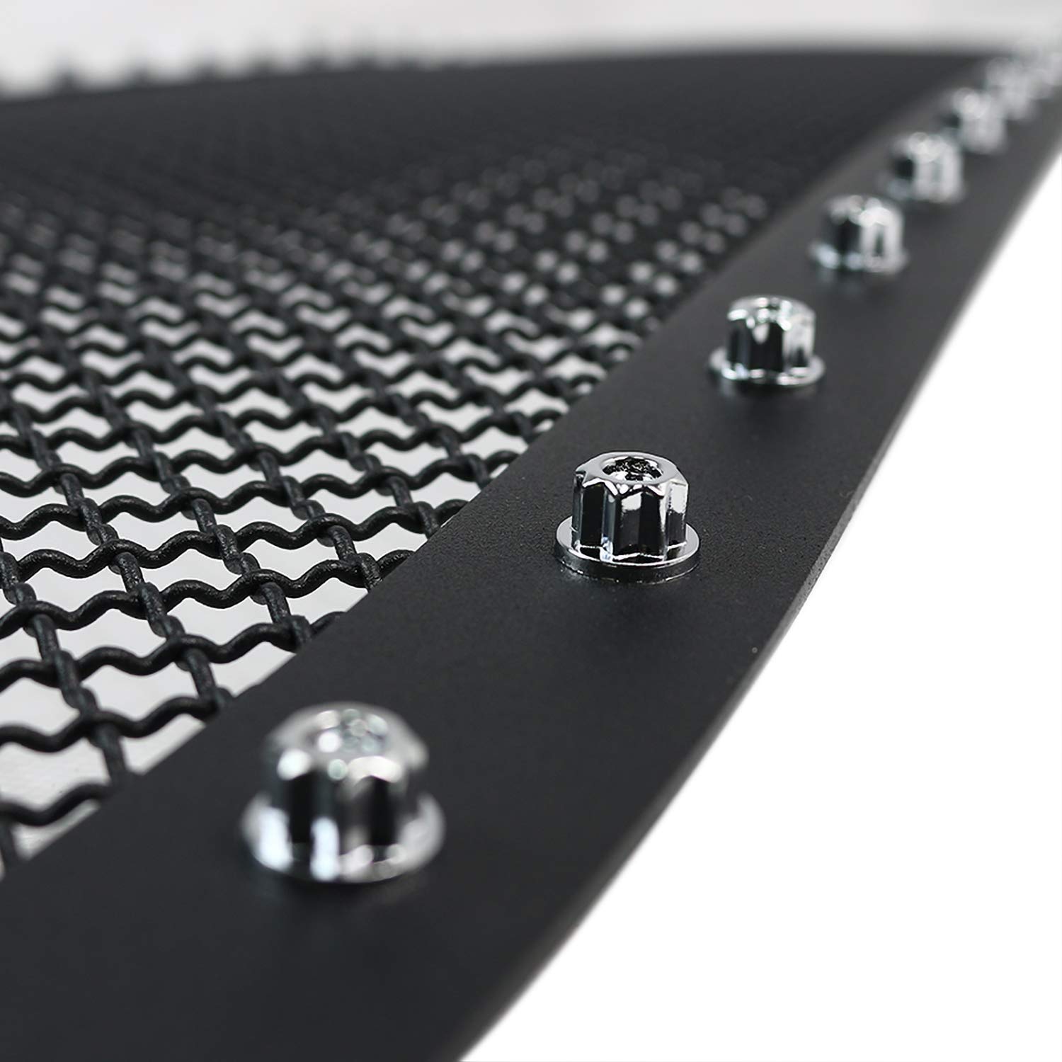 Spec-D Tuning Front Main Hood Grille Insert Rivet Style Black Compatible With Dodge Ram 1500 2002-2005, 03-05 2500 3500