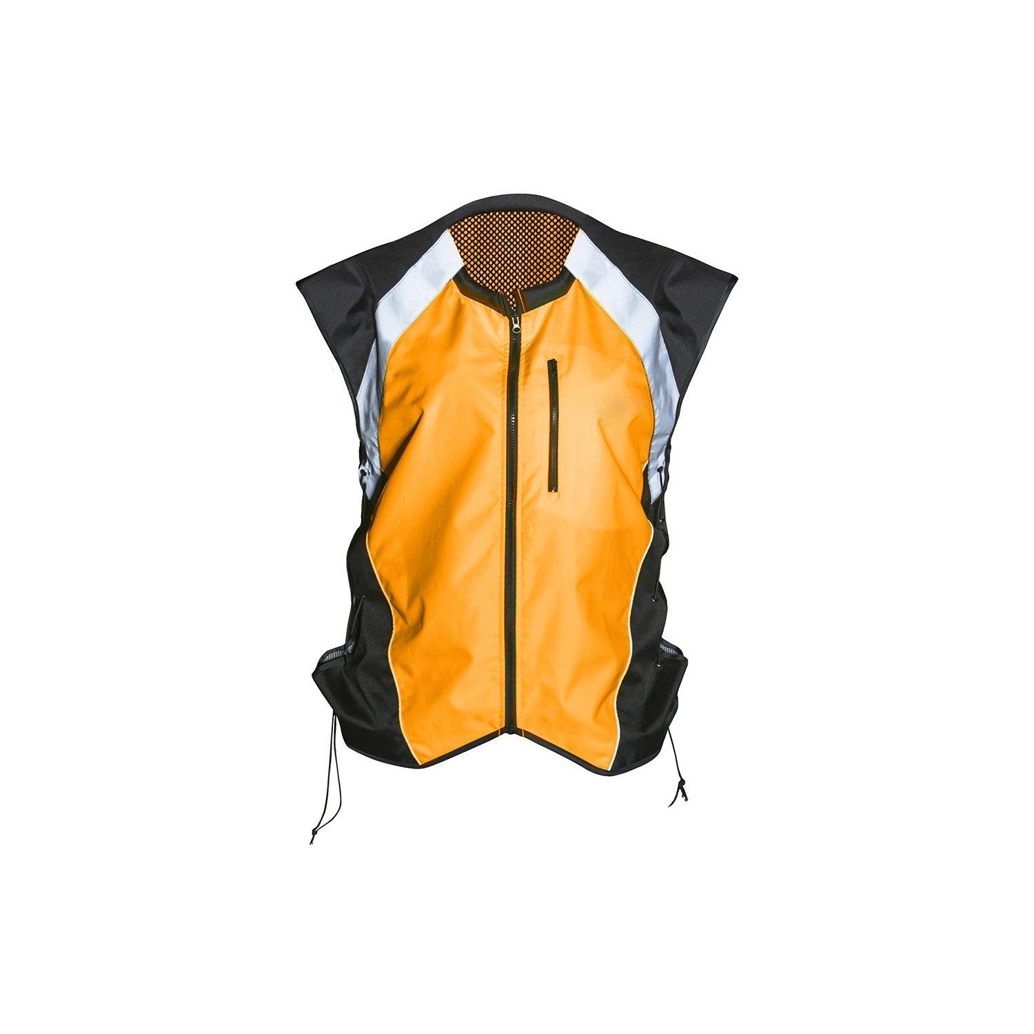 Badass Moto High Vis Vest Reflective Motorcycle Vest. Yellow. Size X-Large - Can Be Worn Over Large - Xl Jackets. Adjustable Sid