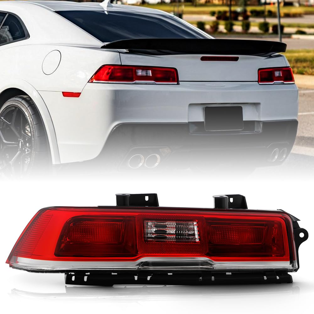 KEEKPO - For 2014-2015 Chevy Camaro Incandescent Type Red Clear Tail Light Brake Lamp Replacement Right Passenger Side