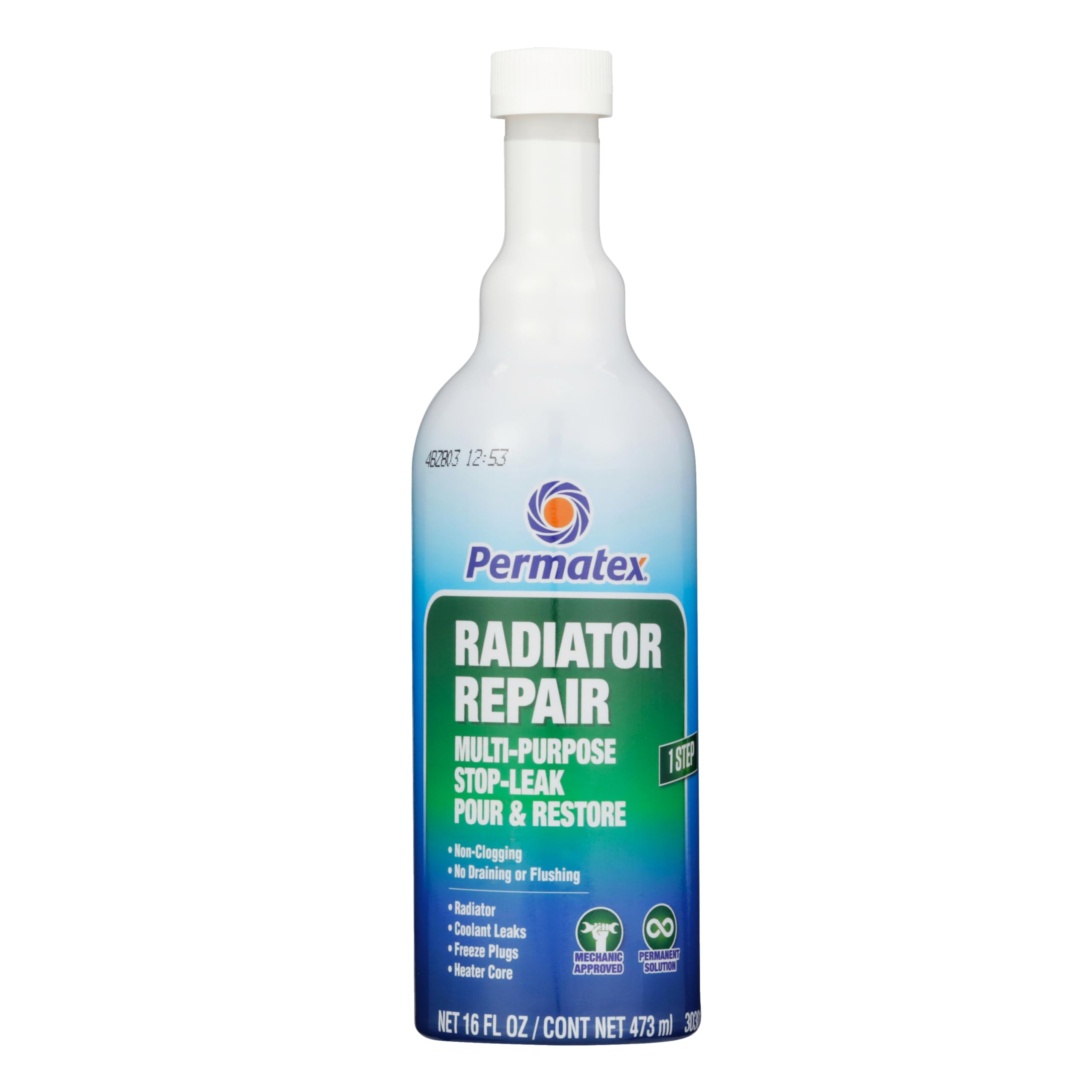 Permatex 30301 Radiator Repair - Stop Leak, 16 Fl Oz, Protecting Against Coolant Loss, Stopping Leaks And Seepage From Head Gask