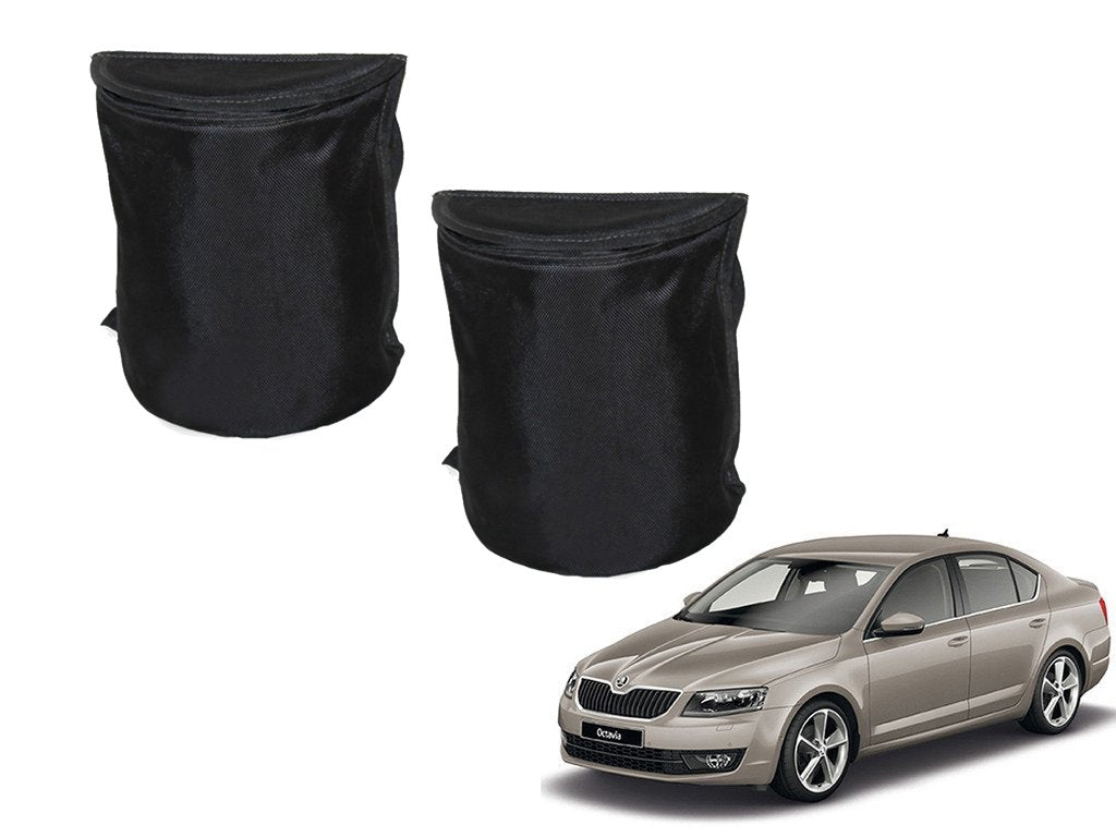 Kozdiko Semi Cylindrical Car Dustbin Set of 2 Pcs for Skoda Octavia