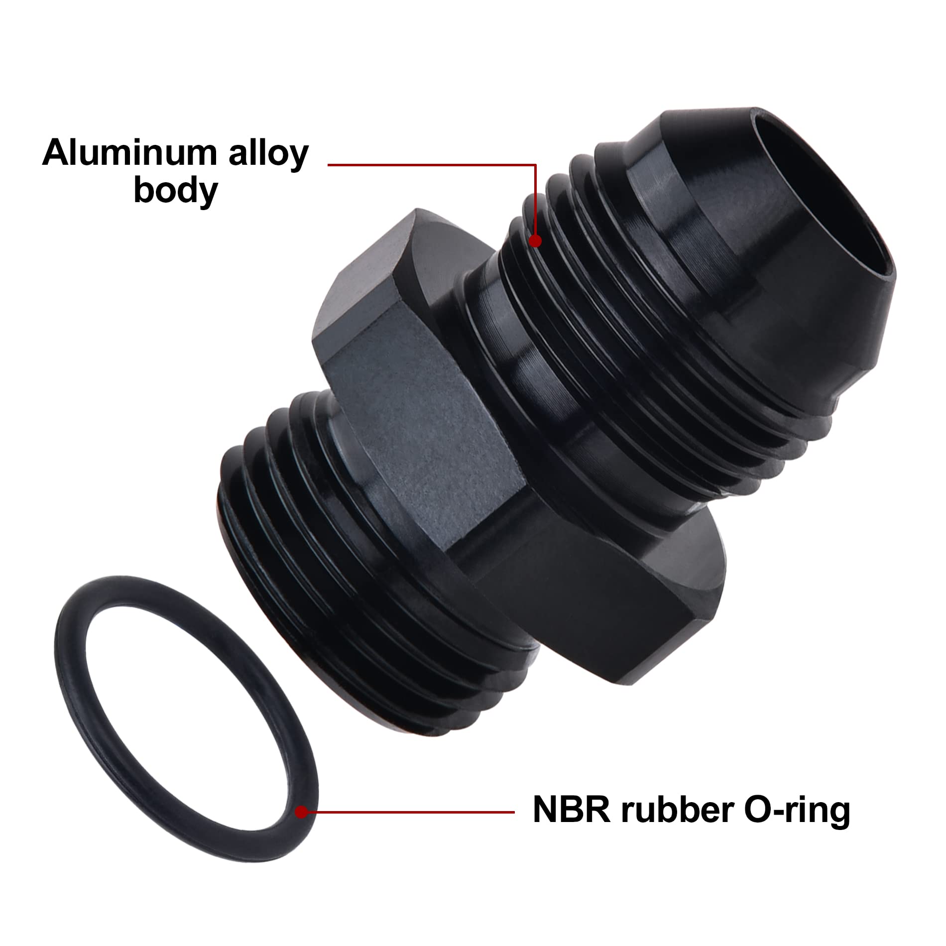 Evil Energy 10An Flare To An10 Orb Male O-Ring Fitting Adapter 4Pcs