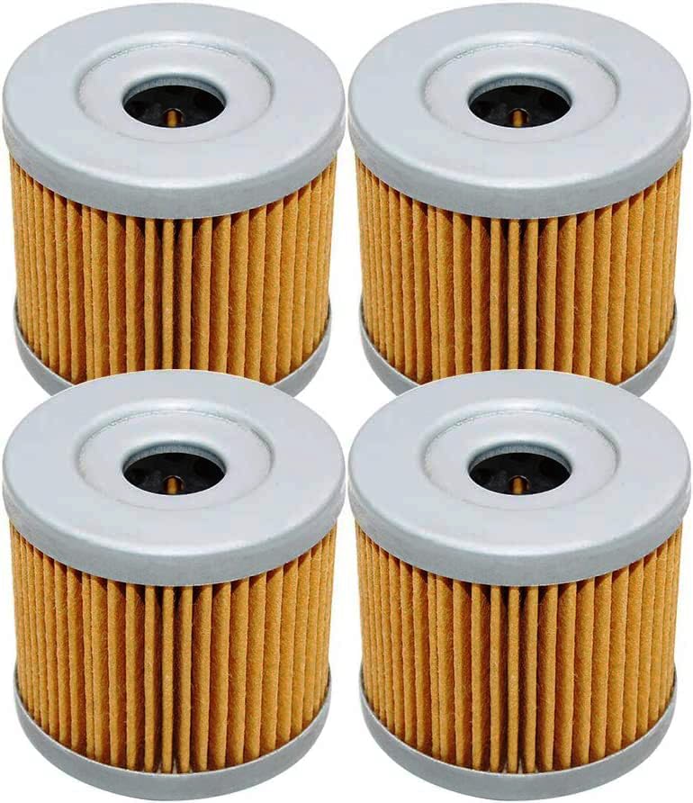 4 Pack Yerbay Motorcycle Oil Filter For Suzuki Gn125 E Gn125E 1982-2000