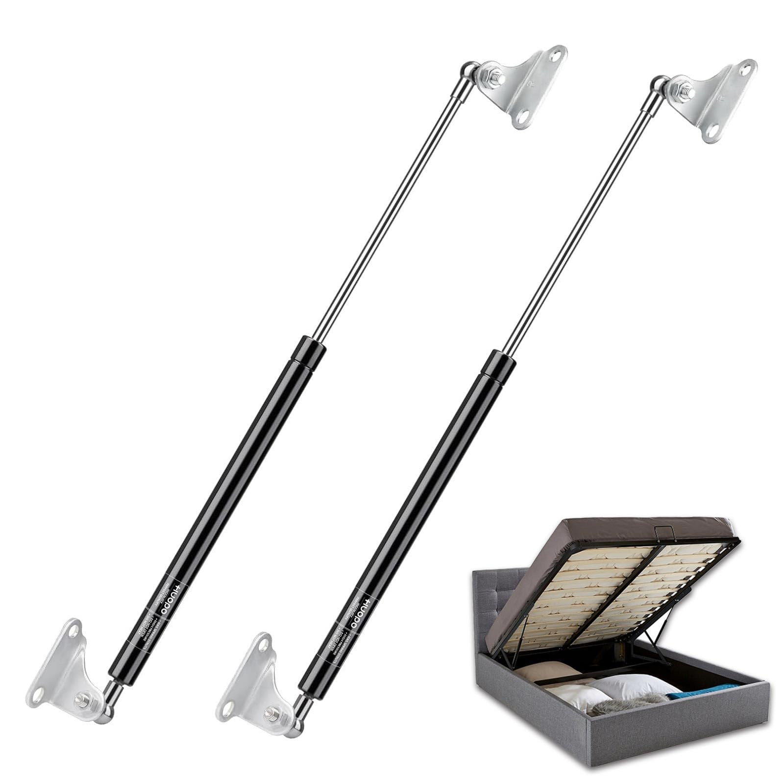 Huopo 25 Inch 67Lb/298N Gas Shock Strut Spring Lift Support For Rv Bed Storage Cover Lids Floor Hatch Boat Shed Window Custom He