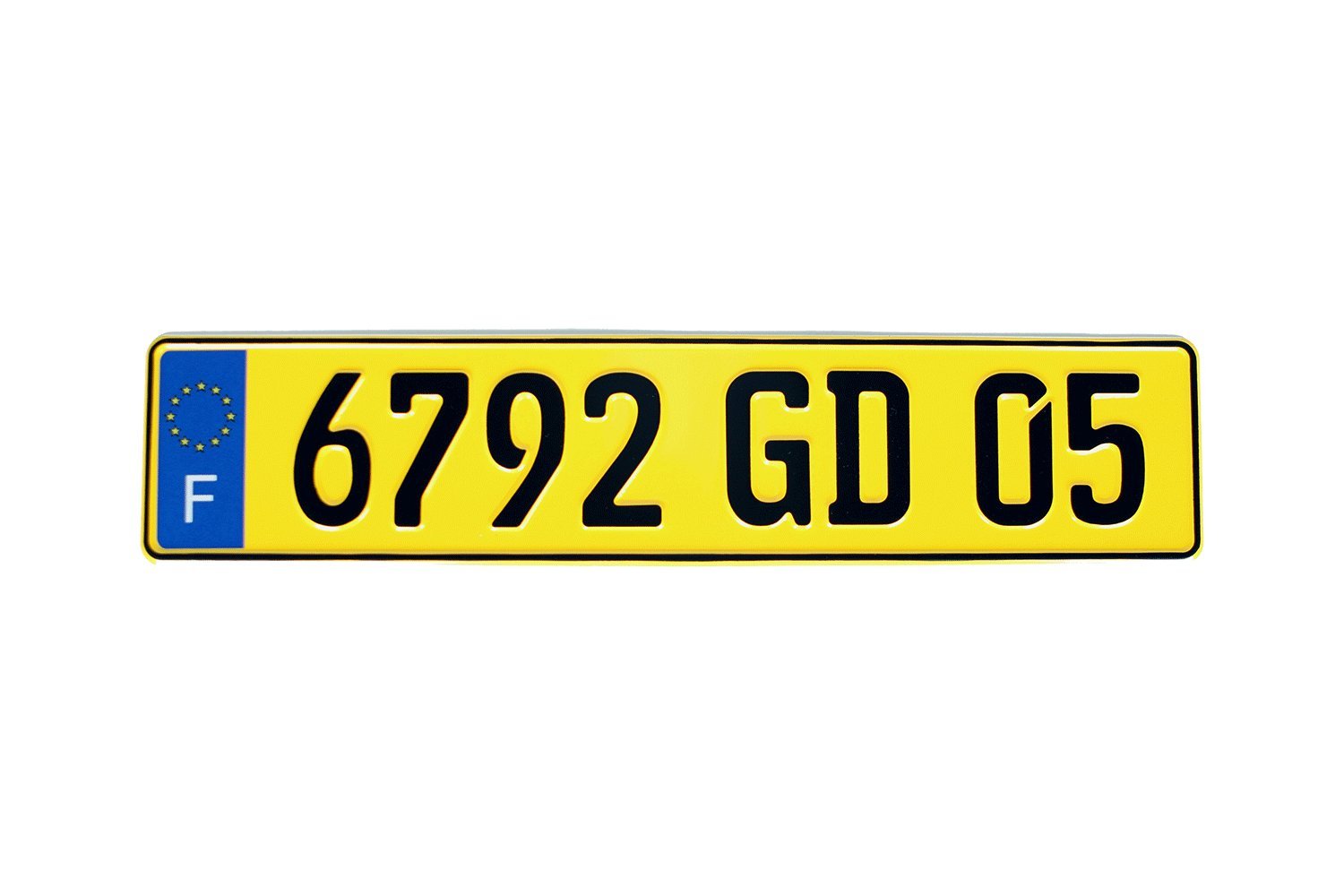 France Gloss Yellow Euro Plate - Random Characters
