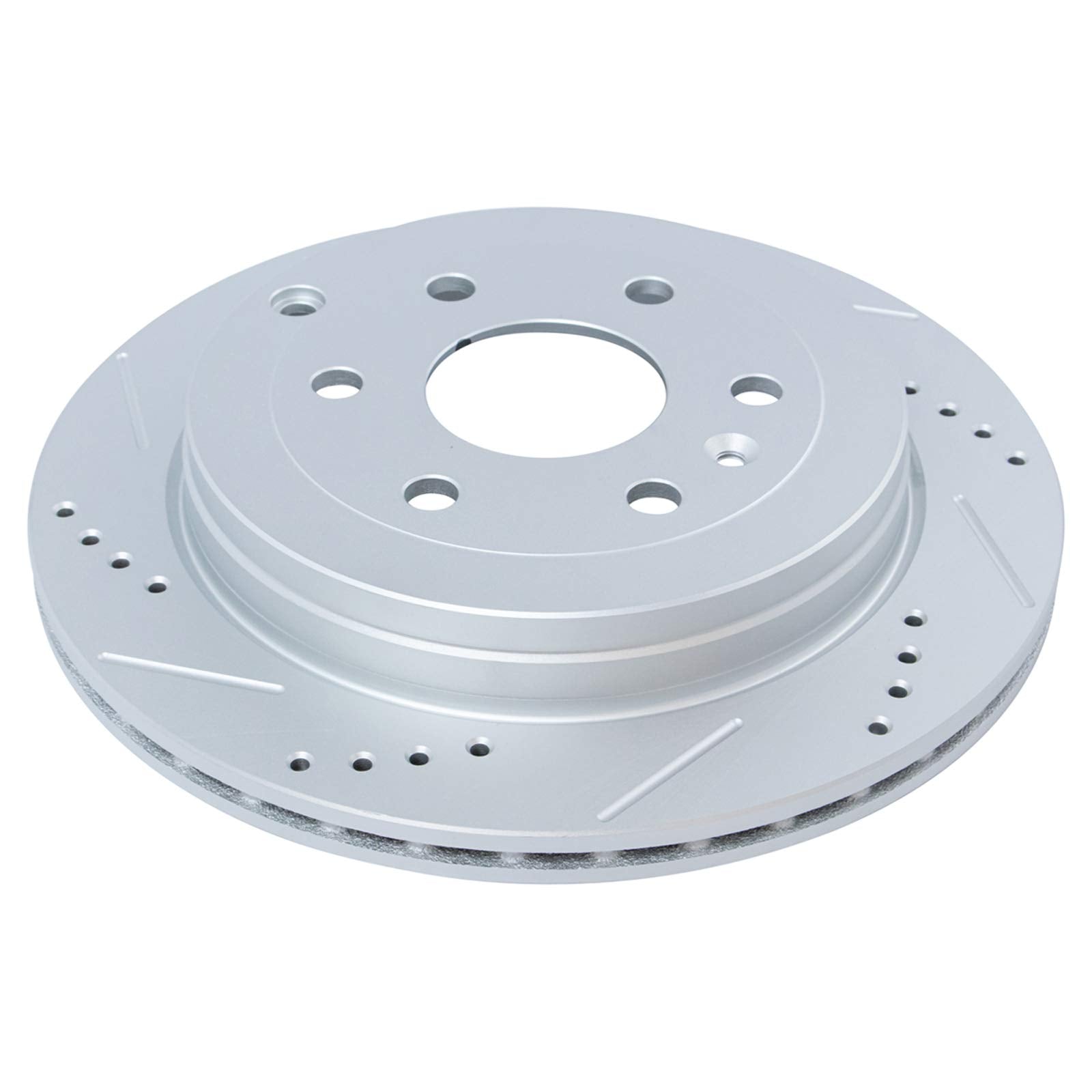 Trq Rear Performance Brake Rotor Drilled Slotted Pair Set For 2007-2016 Gmc Acadia / 2008-2017 Buick Enclave / 2007-2010 Saturn