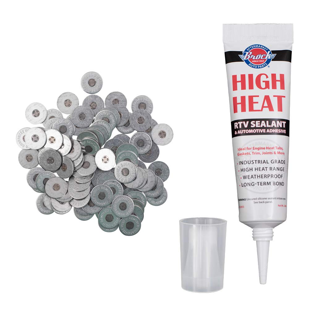 Brock Set 100 Pc Roll Gasoline Petrol Engine Motor Heat Tabs & Auto Sealant Adhesive Solid Overheated Cylinder Head Visual Accur