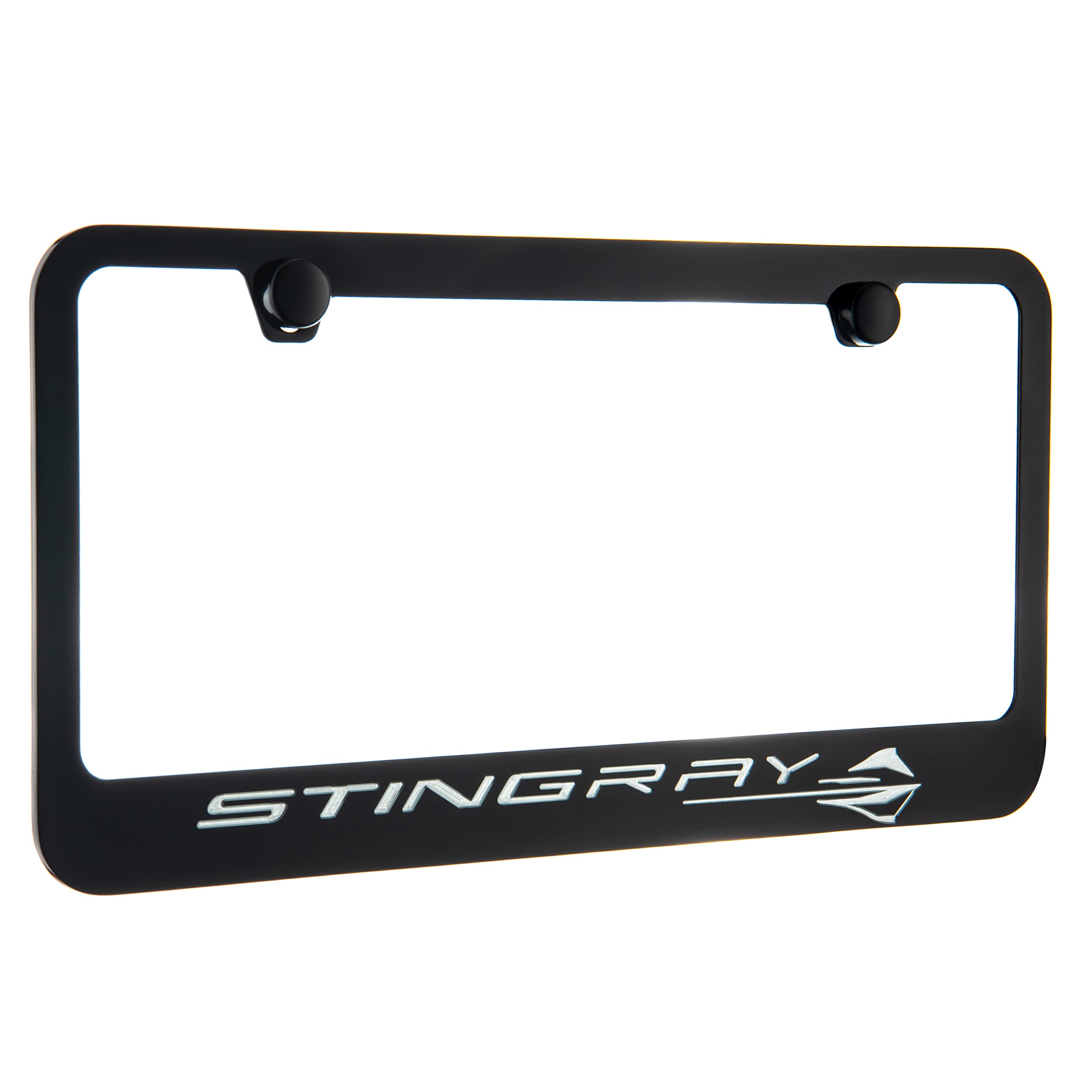 Corvette C8 Stingray Black License Plate Frame.
