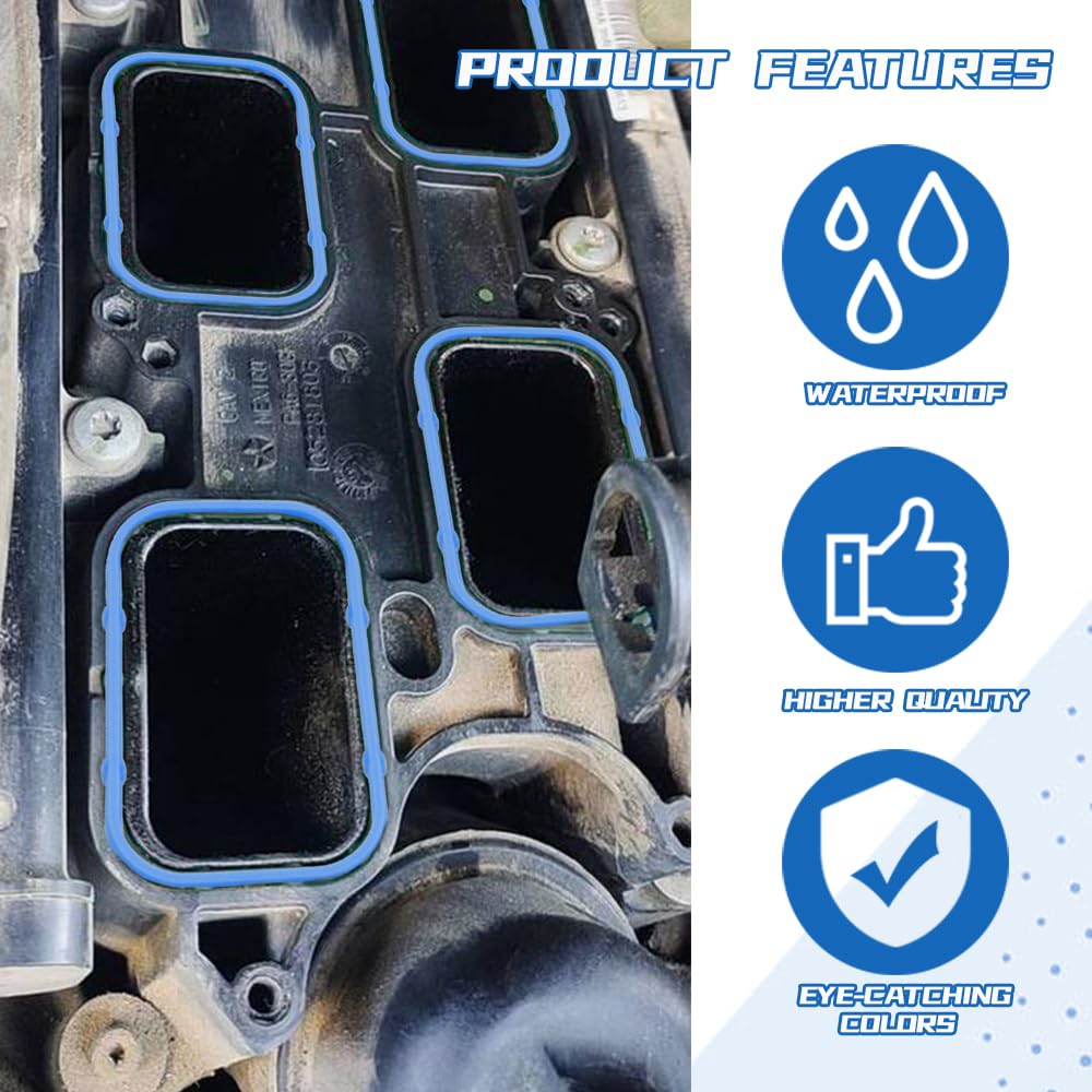 Kutyun Intake Manifold Upper And Lower Gasket Set, Intake Manifold Gasket Set Replacement For Dodge Chrysler Jeep Ram 3.6L, Repl