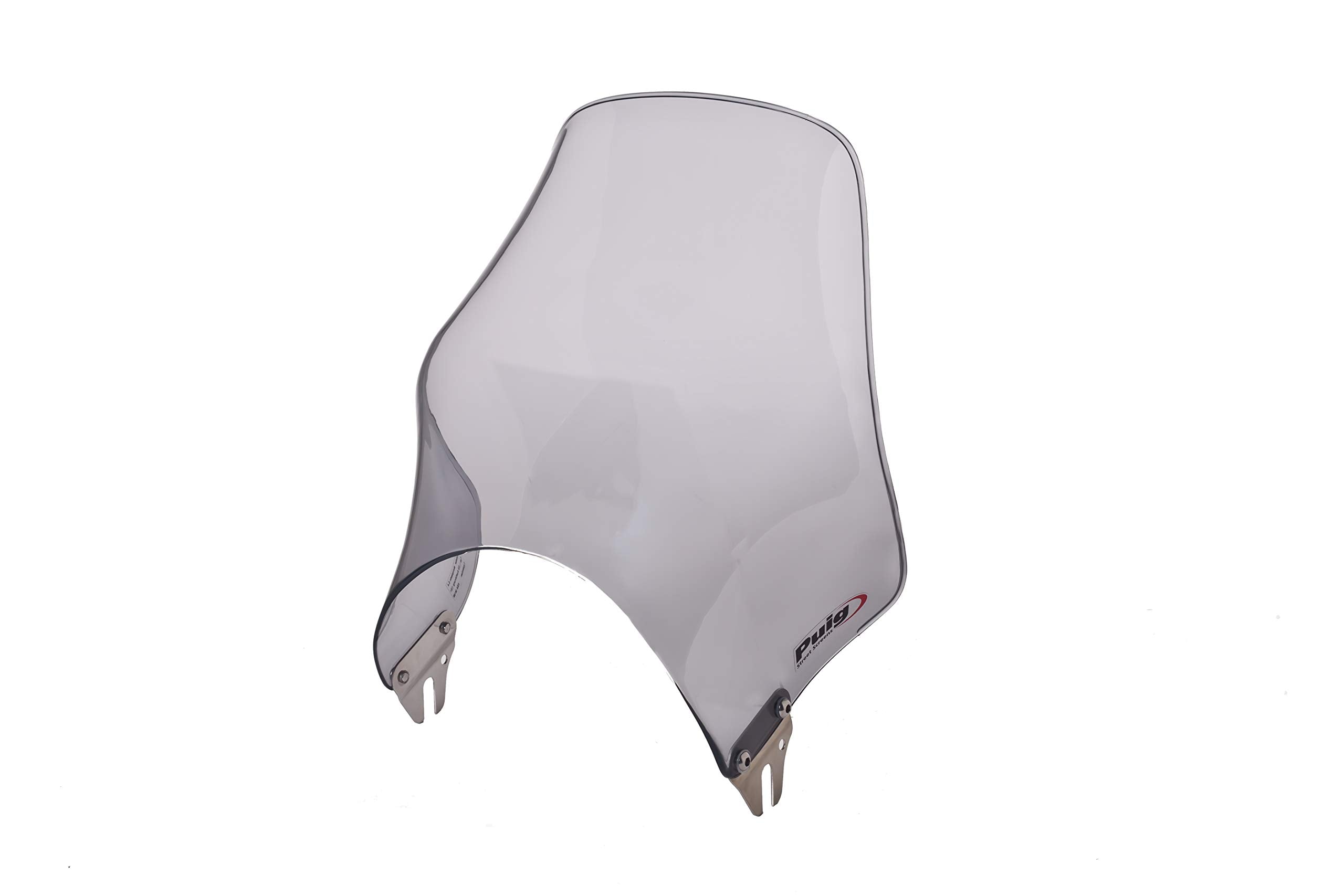 Puig 0869H Light Smoke Naked Universal Windshield for 8 Round Headlight