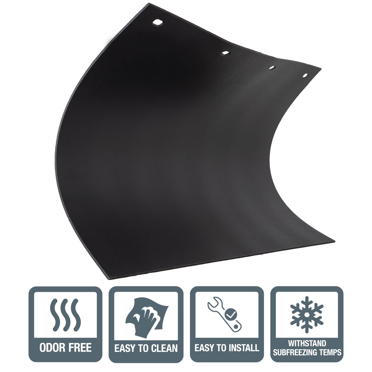 Buyers Products RC36PPB Mud Flaps, 2 Pack, 24x36 Inch, Super Durable Black Polymer, Non-Rubber, Heavy-Duty Protection