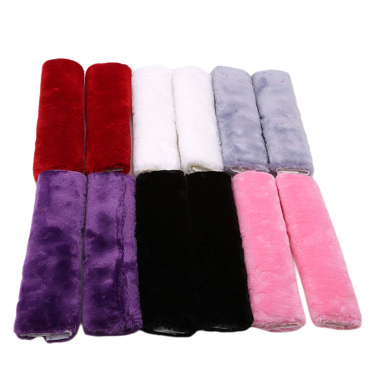 Ohhmnkk 4 Pack Car Seat Belt Pads Shoulder Cover Baby Safety Belt Protector With Adjustable Soft Plush Shoulder Strap Protect Ne