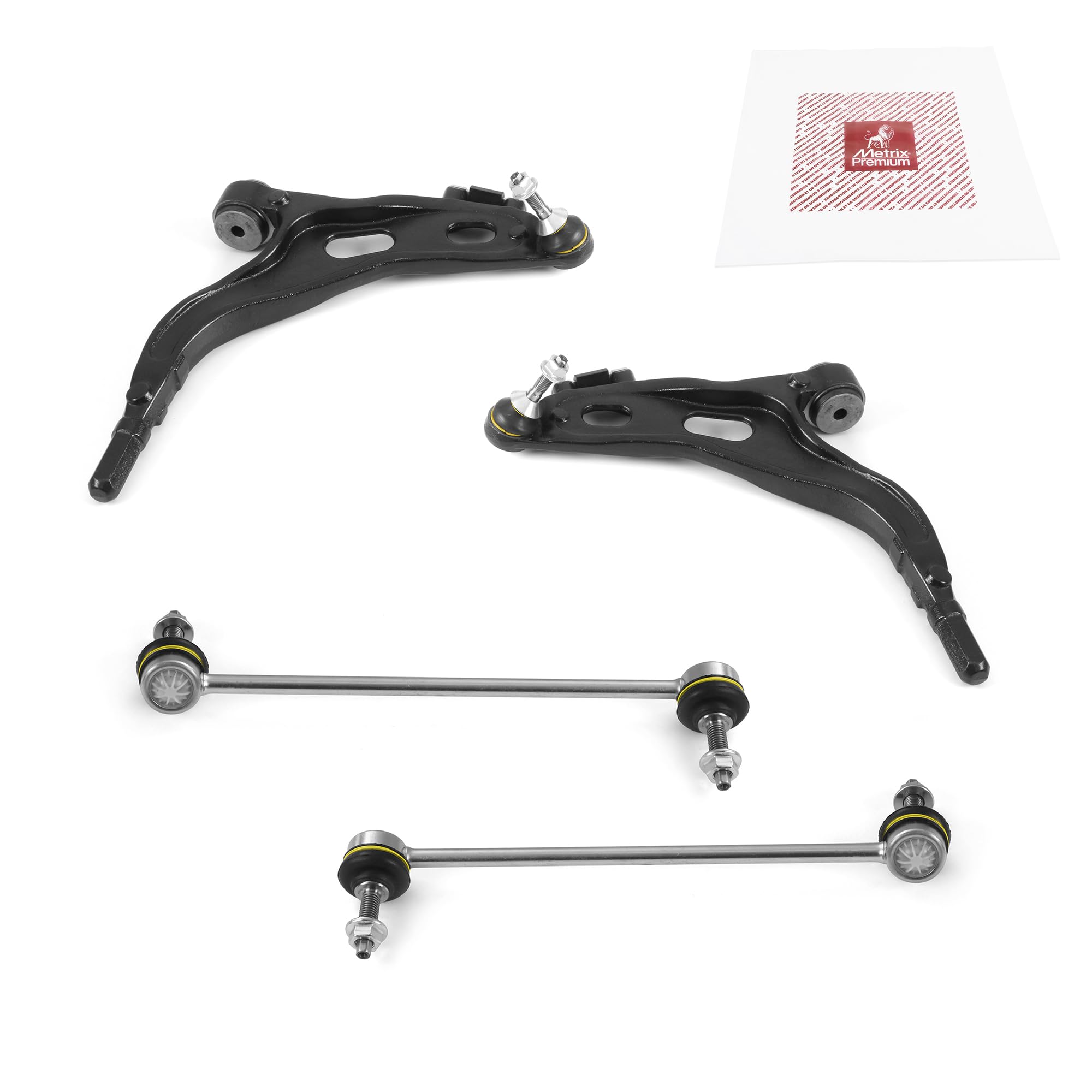 Metrix Premium Chassis Parts - 4 Pc Front Lower Control Arm & Front Sway Bar Stabilizer End Link Kit Fits 05-07 Ford Five Hundre