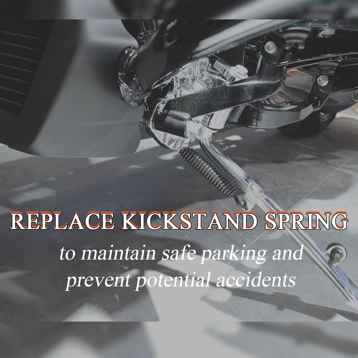 FOVPLUE Kickstand Spring, Jiffy Stand spring for Harley Touring 2007-2023 and Softail 2007-2018, for Road Glide Road King Street