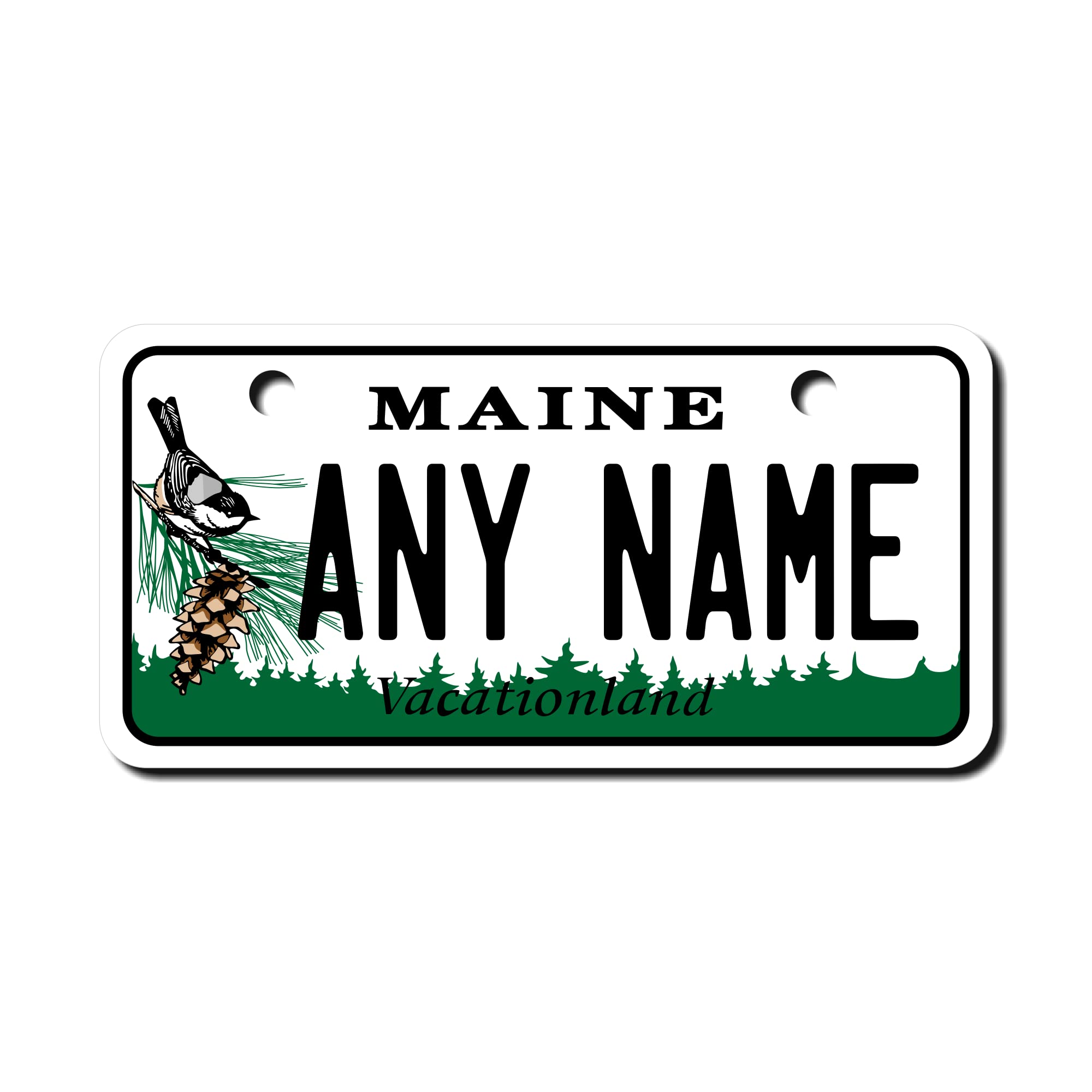 Teamlogo - Personalized Maine License Plate - Custom Aluminum Name, Text, Or Number Plate - Customized License Bike Accessories,