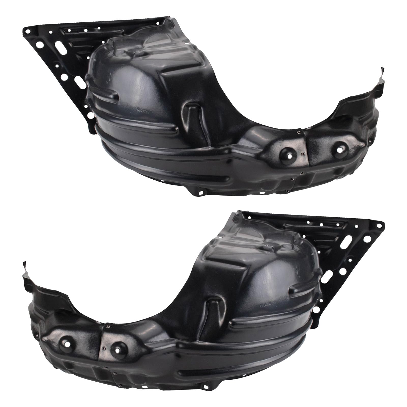 Trq Inner Fender Liner Set Compatible With 2014-2020 Mitsubishi Mirage Mi1248130 Mi1249130
