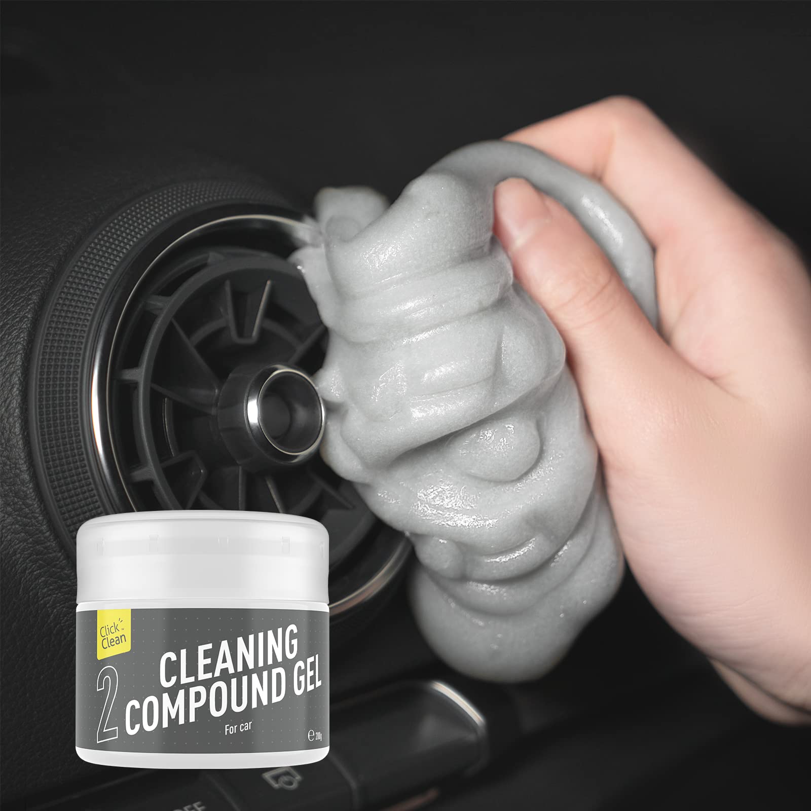 Click Clean Cleaning Gel For Car, 7Oz Car Detailing Tools, Car Cleaning Putty Gel, Car Interior Cleaner Universal Dust Cleaner For Keyboard, Laptop, Car Air Vents