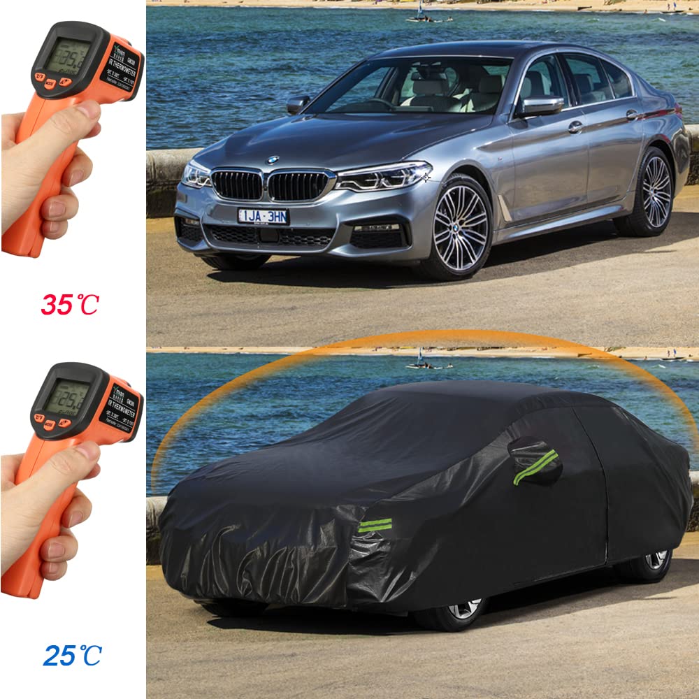 Kaugung 7 Layers Car Cover Custom Fit Lincoln Mkz From 2006 To 2025, Outdoor Waterproof All Weather Sun Rain Dust Snow Protectio