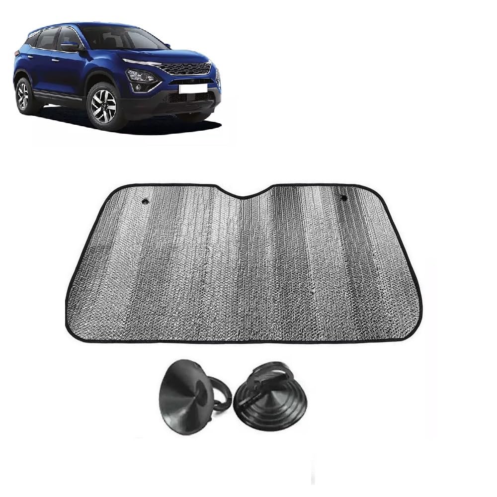 Car Windshield Sun Shade UV Rays Protector Silver Sunshade Solar Reflective Suitable for Tata Harrier