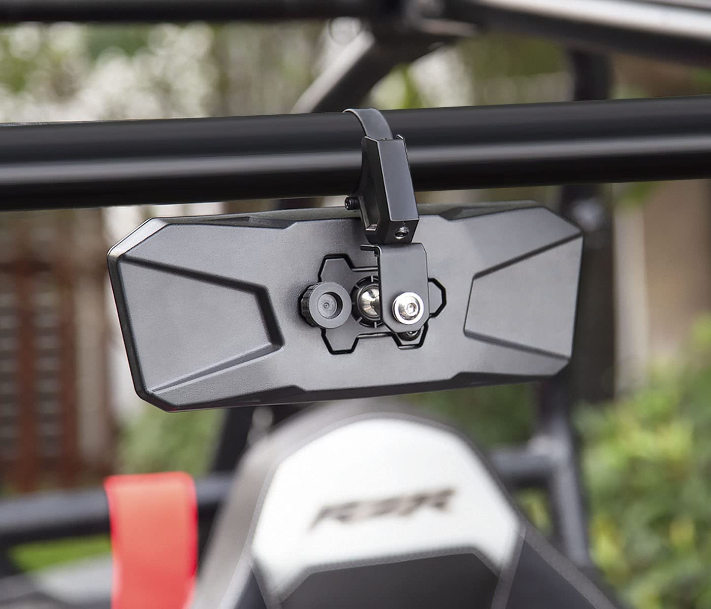 JALWM UTV Rearview Mirror for 1.5'' to 2.0'' Roll Cage, New RZR Mirrors with Adjustable large field of view, Compatible with Pol