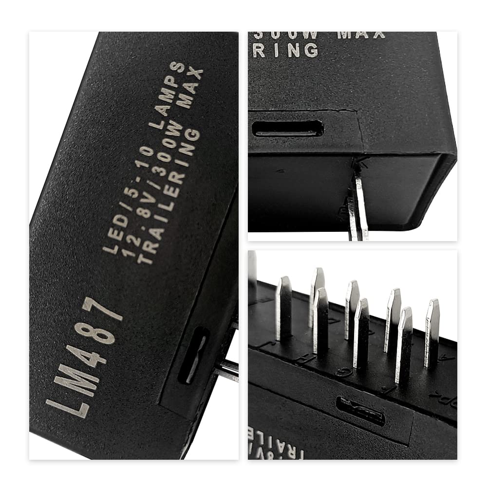 LM487 LED Flasher Relay Fit for GM GMC Chevrolet Silverado 10 Pins Hazard Warning and Turn Signal Flasher Relay Fix Hyper Flash