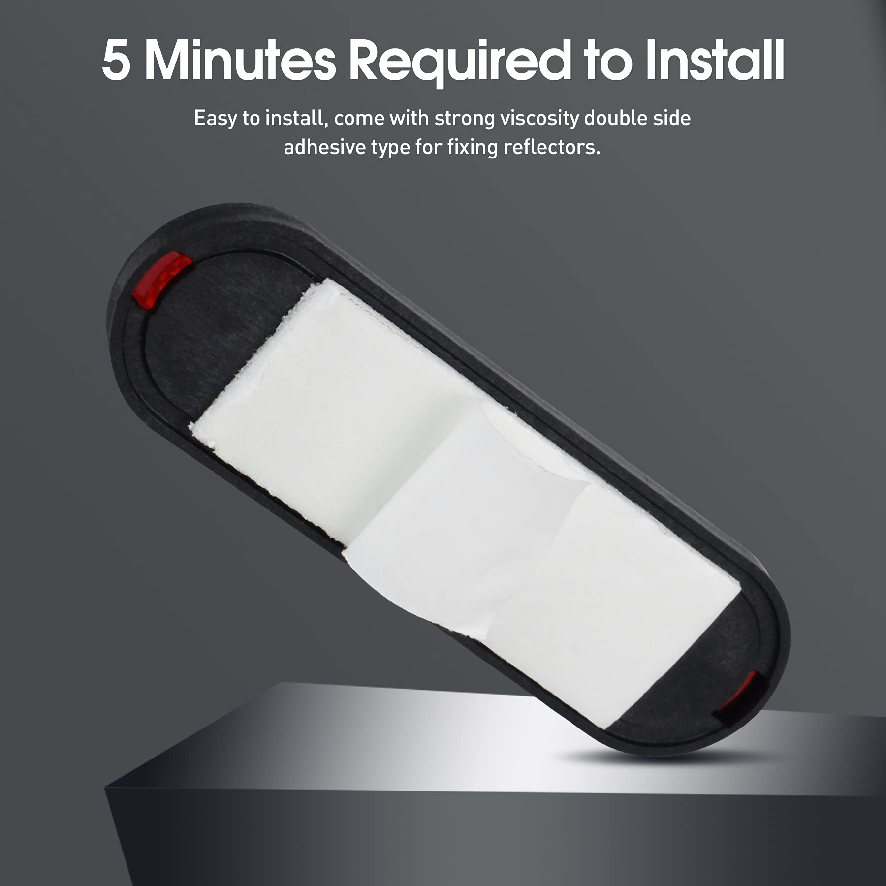 NTHREEAUTO Red Reflectors Motorcycle Safety Reflector Reflective Sticker Universal Compatible with Bicycle, Bike, Trailer, Cars,