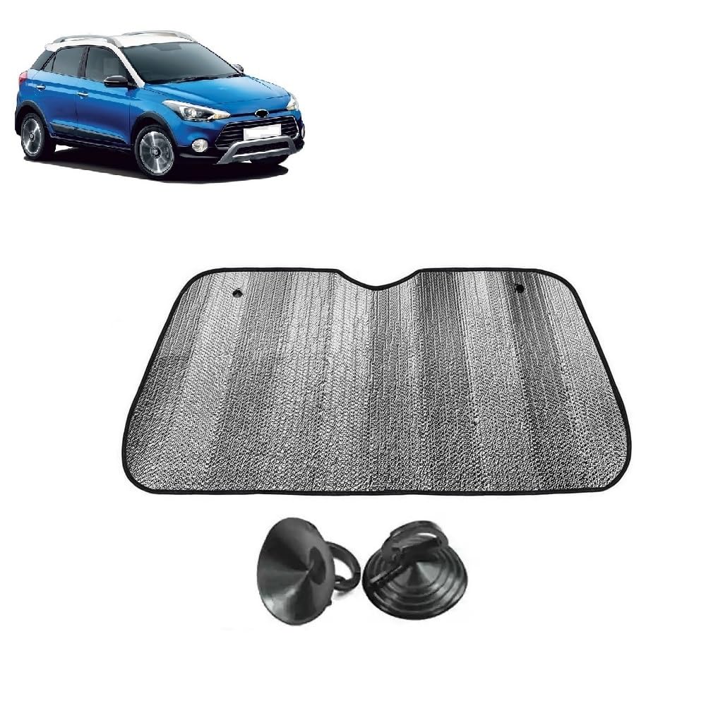 Car Windshield Sun Shade UV Rays Protector Silver Sunshade Solar Reflective suitable for H y u n d a i I20 Active