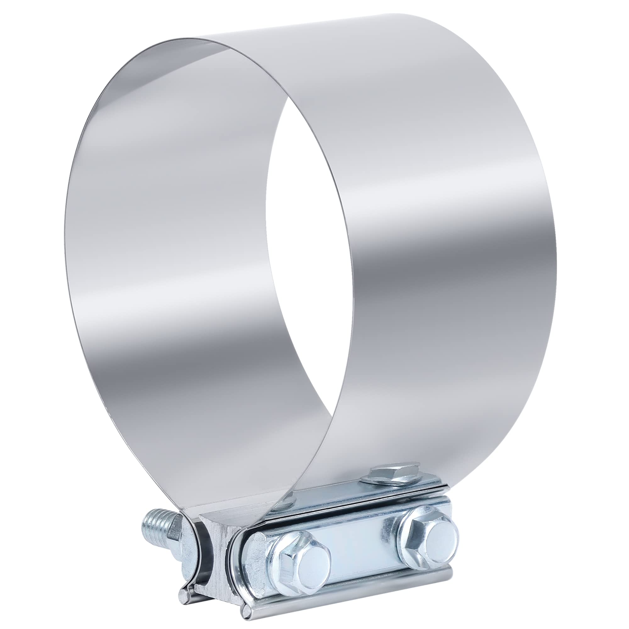 Vitonsbay 7 Inch Exhaust Clamp,7 Inch Butt Joint Exhaust Muffler Pipe Band Clamp Sleeve Coupler Stainless Steel(1Pcs)