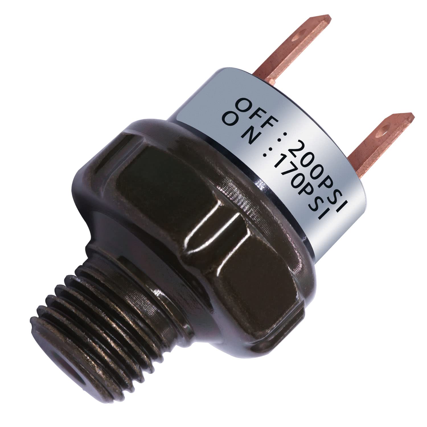 Mankk Air Pressure Switch 170-200 Psi Thread 1/4'' Npt 24V 12V Dc Air Compressor Pressure Switch For Air Horn Train 170-200-1/4'
