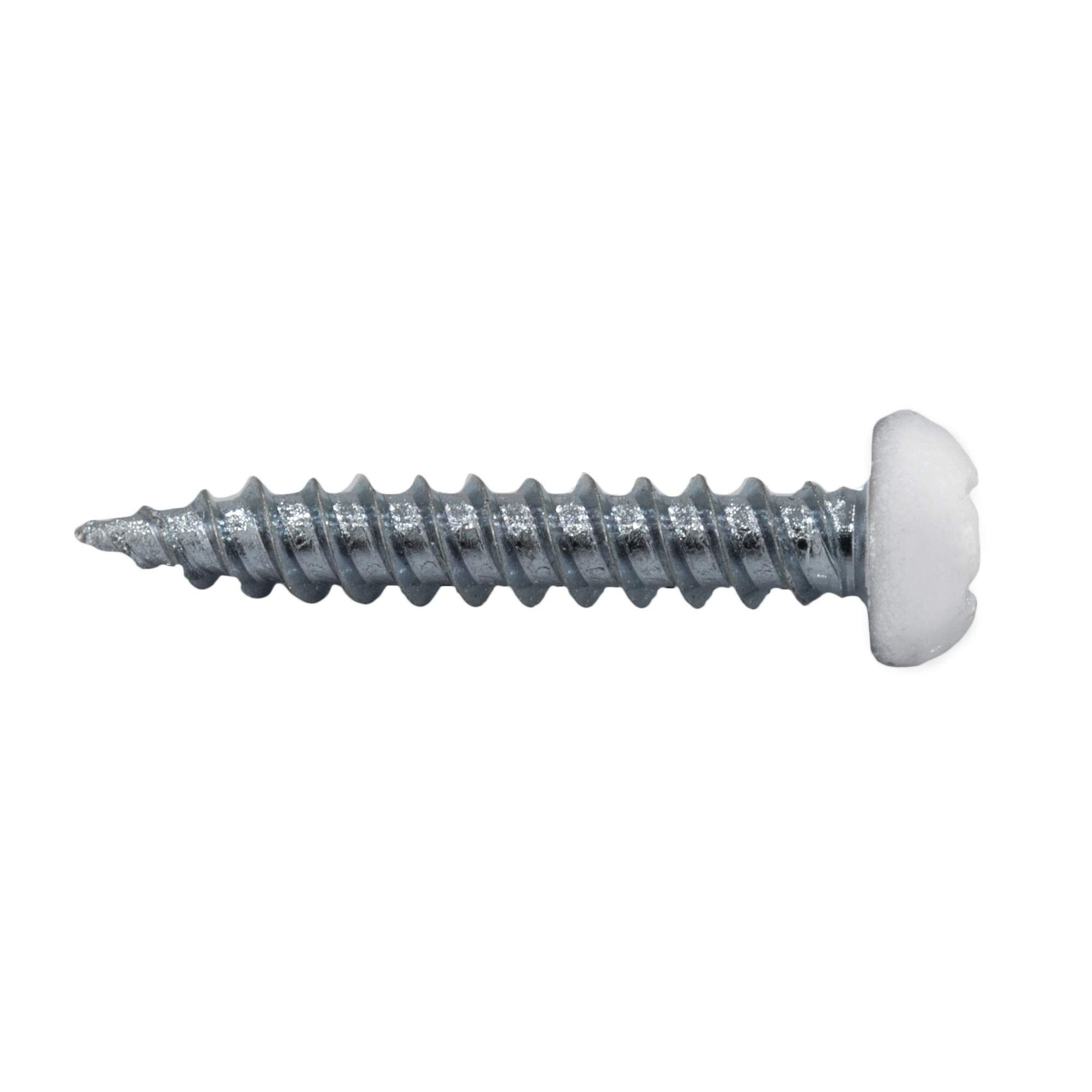 8x1 Pan Head Metal RV Screws | Polar White | Multi-Pack | RV Interior Screws | Factory Finished Look | (500)