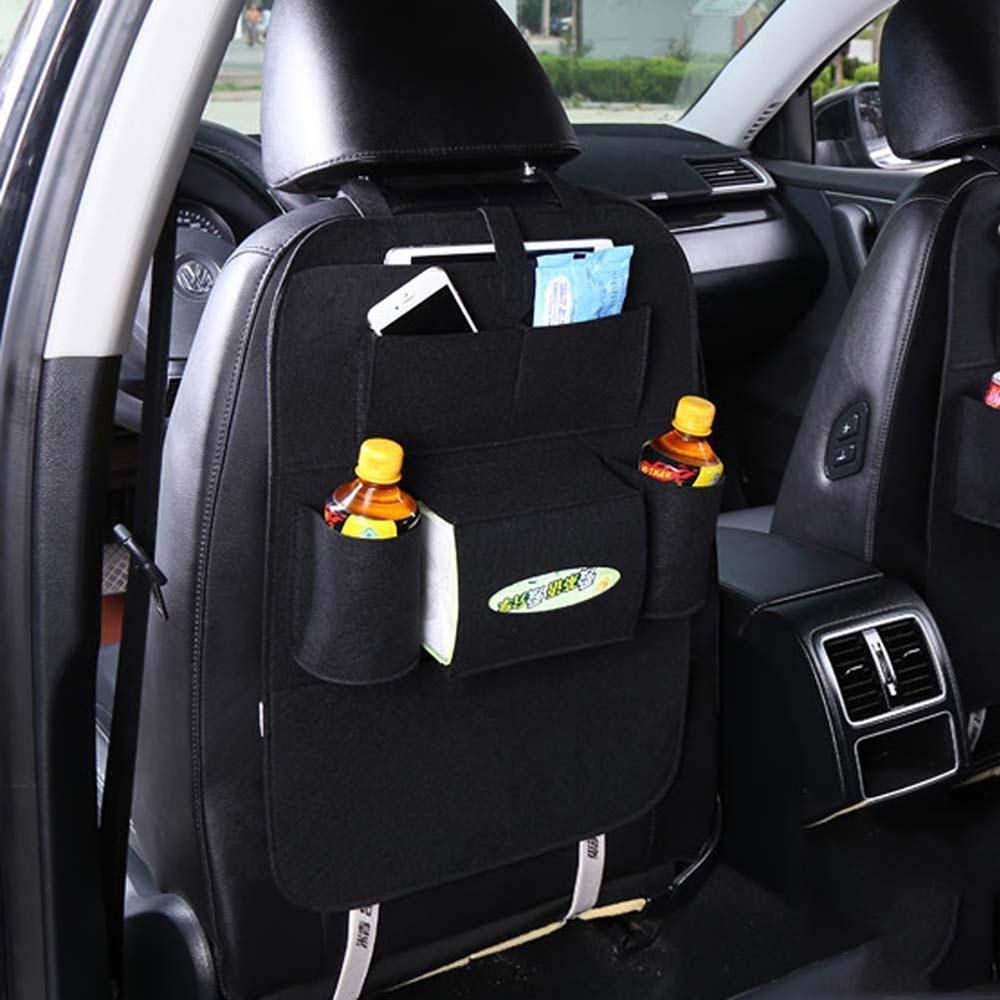 Spedy Car Auto Seat Back Multi Pocket Storage Bag Organizer Dark Black 1 Piece Backorganiser4