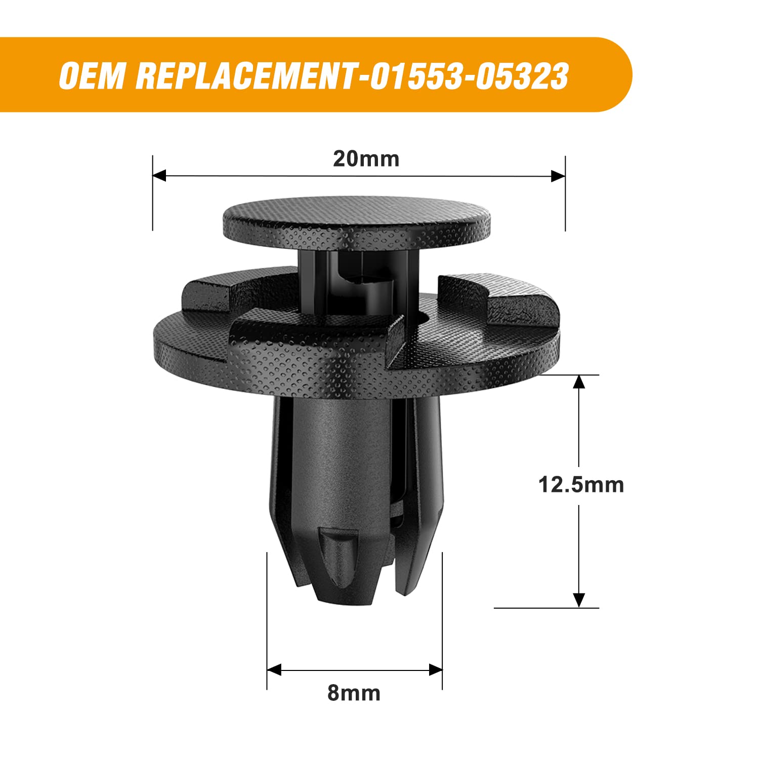 Gooacc 100Pcs Engine Cowl Bumper Fender Clips Replace Nissan 01553-05323 Mazda L33X13209 Infiniti Fx35 Fx45 G25 G35 G37 Nissan 2