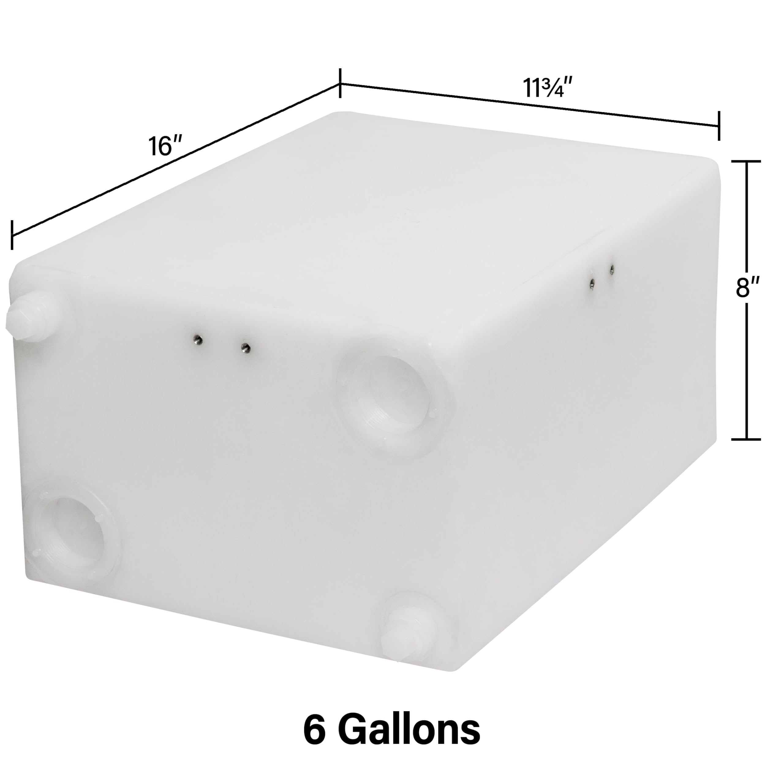 Ameri-Kart 5 Gallon RV Fresh Water Tank, BPA-Free, Cube Shape, White, Model B5687