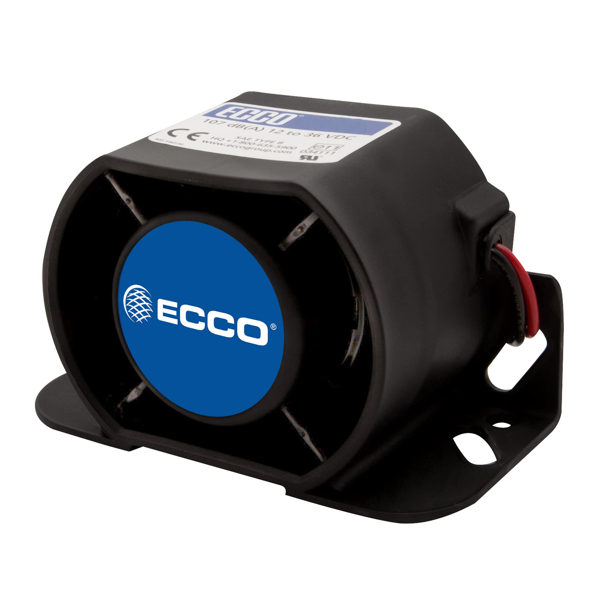 ECCO 630N Back-Up Alarm - Black, Reliable Safety Alert System for Vehicles