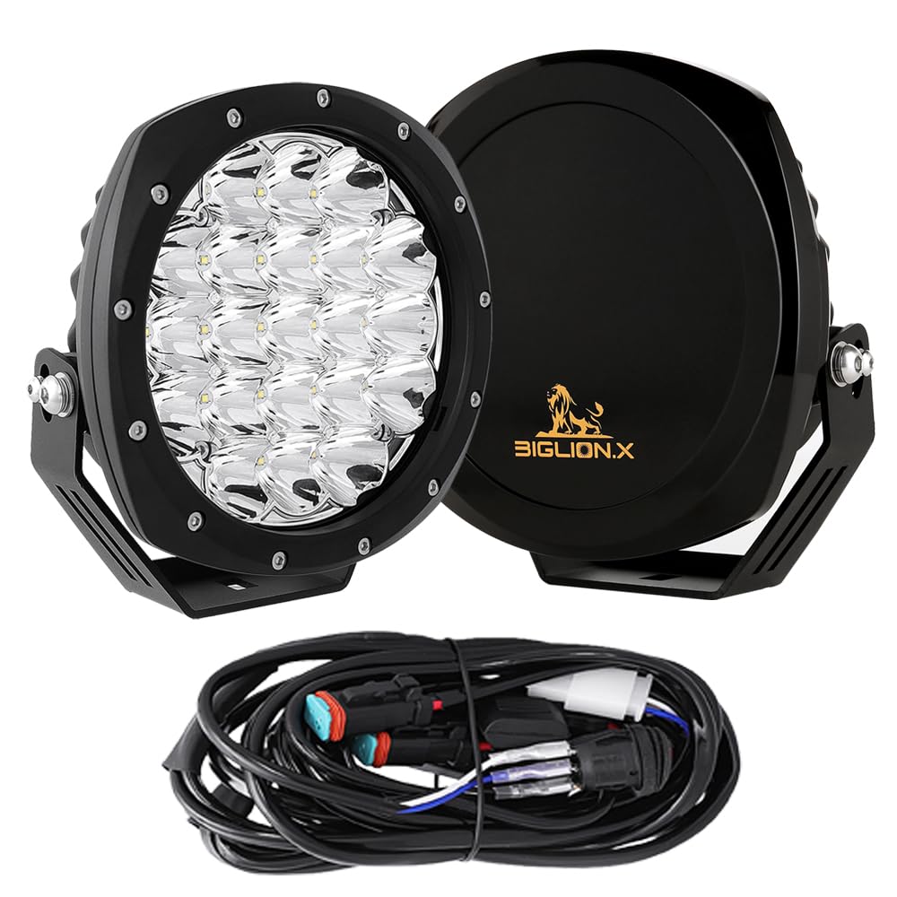 Biglion.X 7Inch Round Led Offroad Lights 2Pcs 210W 32000Lm Super Bright Led Off Road Lights Driving Lights Round Waterproof Ip68