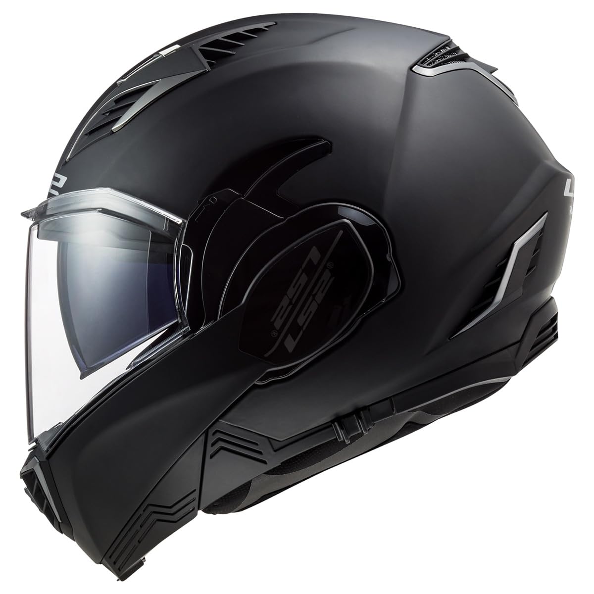 Ls2 Helmets Valiant Ii Blackout Valiant Ii Modular Helmet (Matte Black - X-Small)