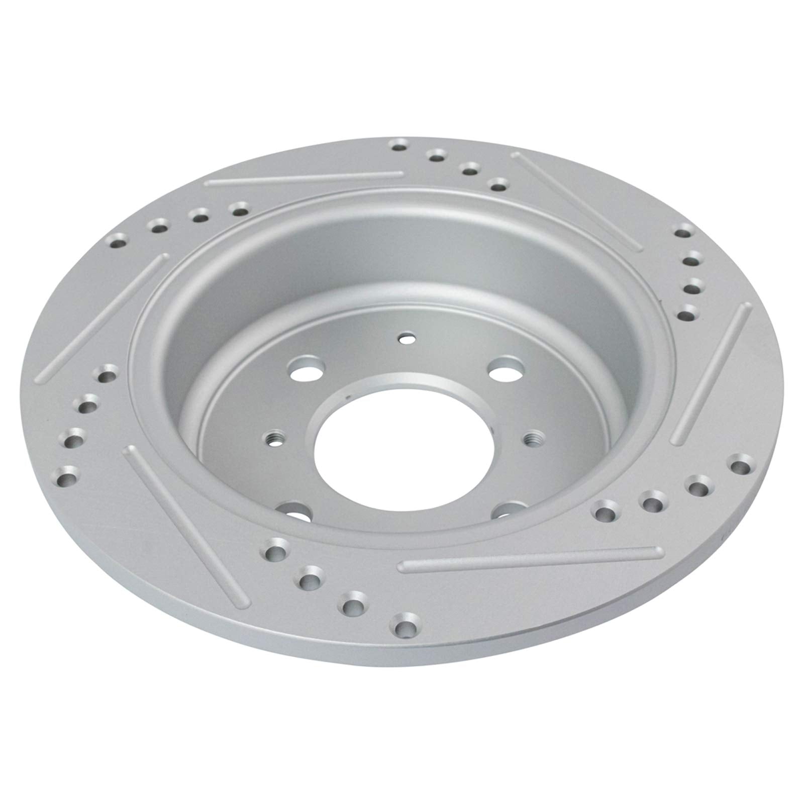 Trq Rear Performance Brake Rotor Drilled Slotted Pair Set For 1989 Accord / 1992-2000 Civic / 1993-1997 Civic Del Sol / 1990-199