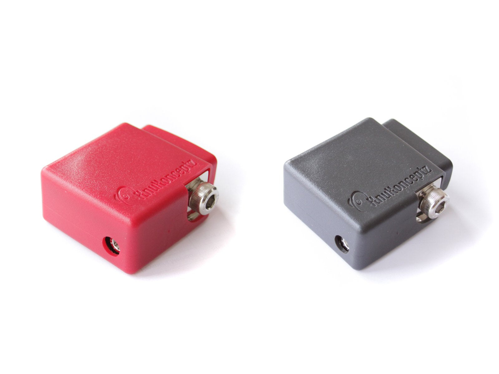 KnuKonceptz Ultimate Battery Terminal Pair, Brass, Silver, Model UBT-840PNOEM, 2.625" x 2.0" x 1.125" with OEM