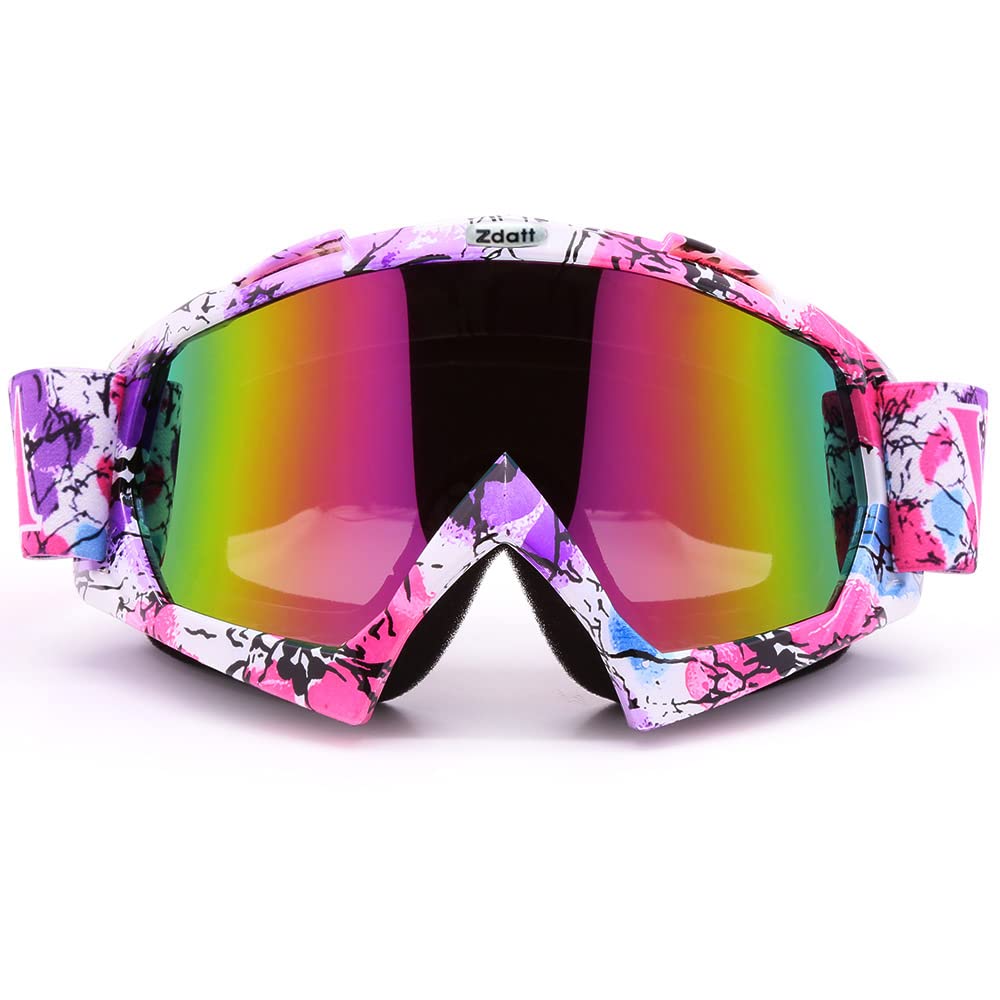 Zdatt Dirt Bike Goggles, Atv Goggles Motorcycle Goggles, Utv Mx Otg Accessories Goggle Glasses & Anti Fog Ski Goggles, Racing Sk